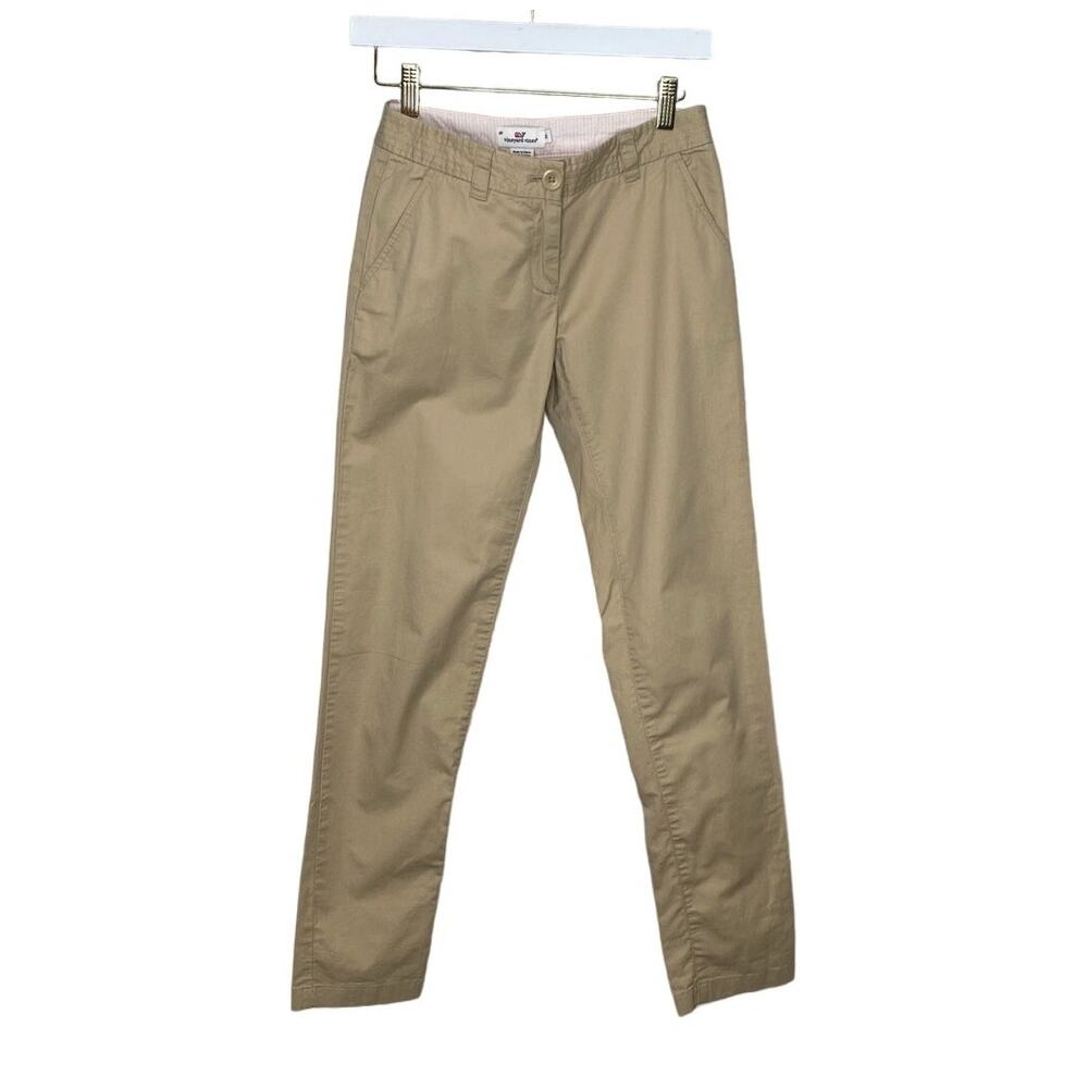 Vineyard Vines women’s flat front khaki pants cotton size 00